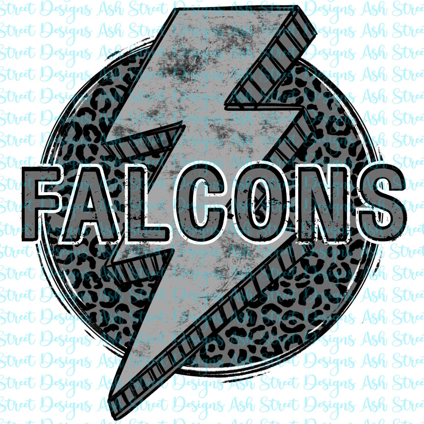 Falcons Grey Lightning Bolt