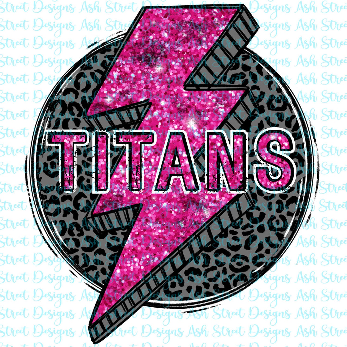 Titans Pink Lightning Bolt