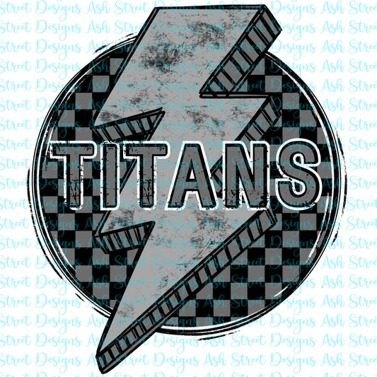 Titans Grey Lightning Bolt